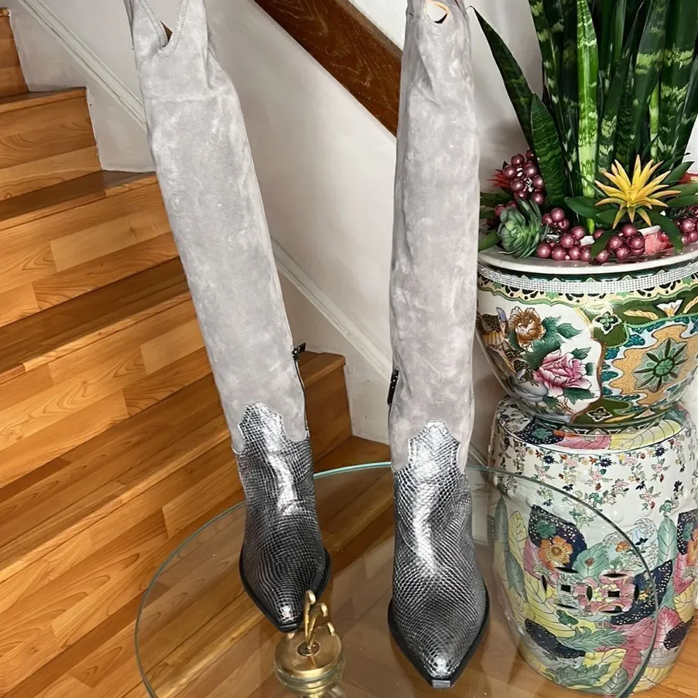 JO GHOST MIDNIGHT MAGIC OVER THE KNEE BOOTS